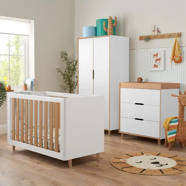 Image of Tutti Bambini Fika Mini 3 Piece Nursery Furniture Set White