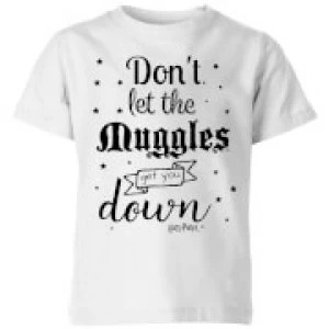 Image of Harry Potter Don't Let The Muggles Get You Down Kids T-Shirt - White - 7-8 Years - White