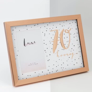 Image of 4" x 6" - Luxe Rose Gold Birthday Frame - 70