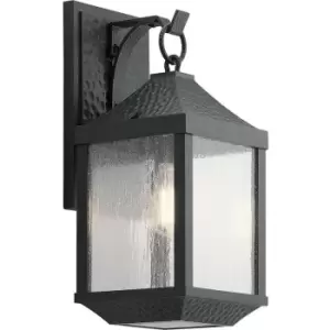 Image of Elstead Springfield Outdoor 1 Light Medium Wall Lantern, Distressed Black, IP44, E27