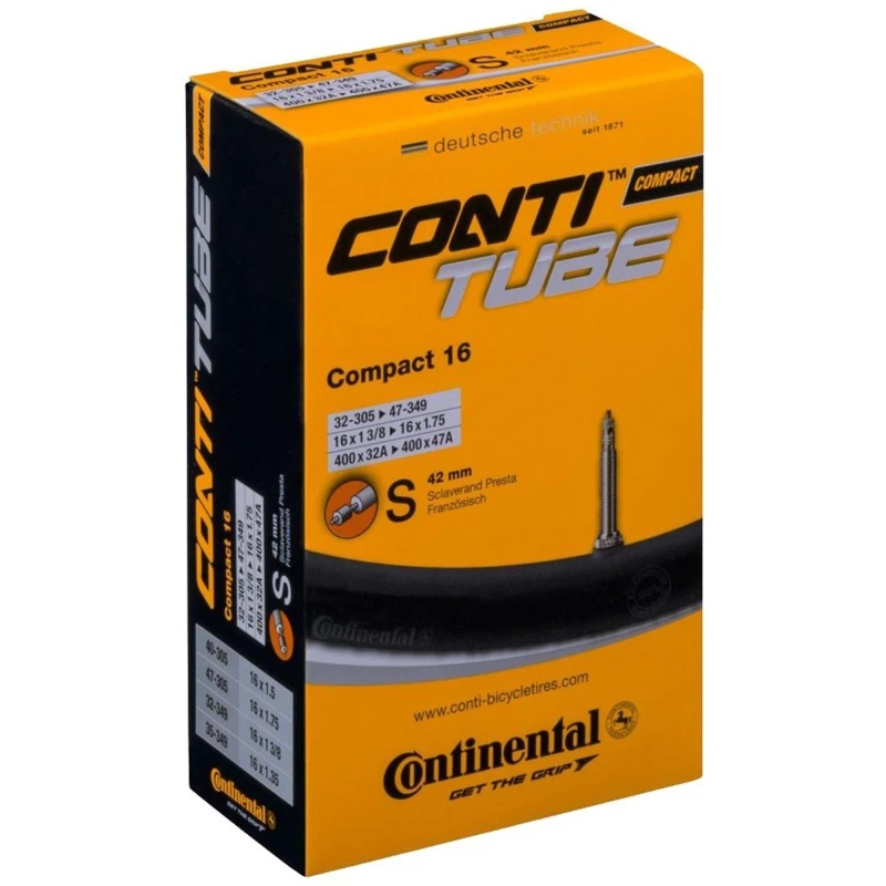 Image of Continental Cpct16 32-47 P42 Bike Tube Junior - Black One Size