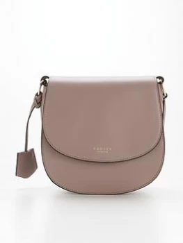 Image of Radley Liverpool Street 2.0 Leather Medium Flapover Crossbody Bag - Espresso