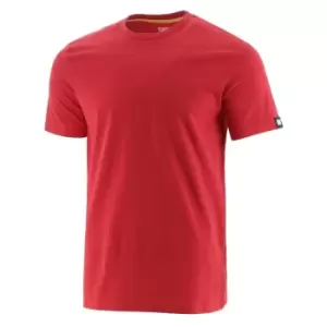 Image of Caterpillar Mens Essentials Short-Sleeved T-Shirt (M) (Red)
