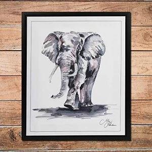 Image of Meg Hawkins Framed Wall Art - Elephant 50cm