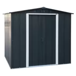 Image of 6' x 6' Sapphire Apex Anthracite Metal Shed (2.02m x 1.82m)