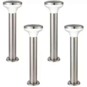 Image of 4 PACK Outdoor Post Bollard Light Marine Steel 0.5m LED Garden Driveway Path