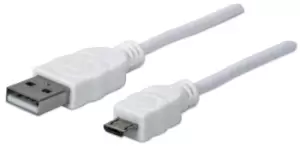 Image of Manhattan USB-A to Micro-USB Cable, 1.8m, Male to Male, 480 Mbps...