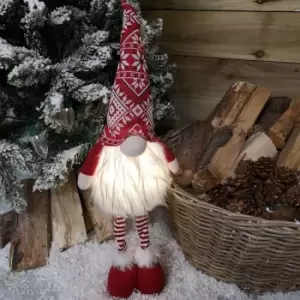 Image of Samuel Alexander - 66cm Tall Christmas Gnome Gonk Nordic Decoration Red Patterned Hat Standing
