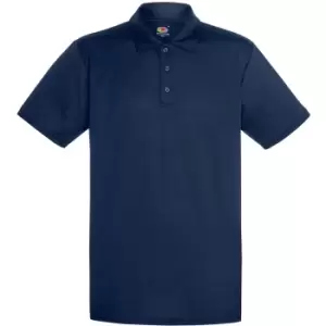 Image of Fruit Of The Loom Mens Short Sleeve Moisture Wicking Performance Polo Shirt (S) (Deep Navy)
