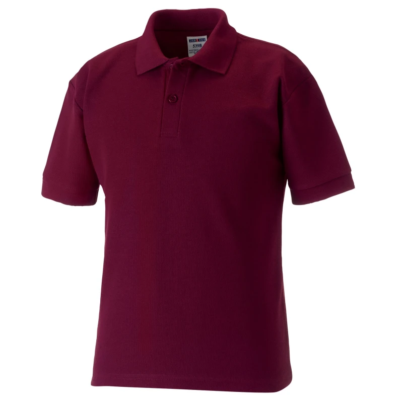 Image of Jerzees Schoolwear Jerzees Schoolgear 65 35 Pique Polo Shirt in Burgundy Size: 3-4 Years Burgundy Unisex 3-4 Years