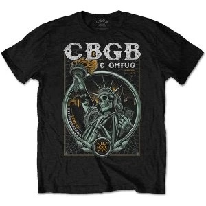 Image of CBGB - Liberty Unisex Medium T-Shirt - Black