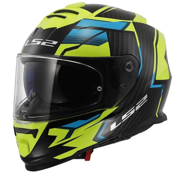 Image of LS2 FF800 Storm II Tracker Black H-V Yellow Full Face Helmet Size S