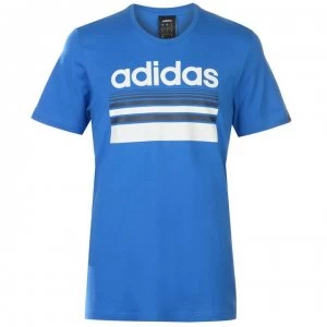 Image of adidas Horizon Linear Mens T-Shirt - Blue/Wht/Blk
