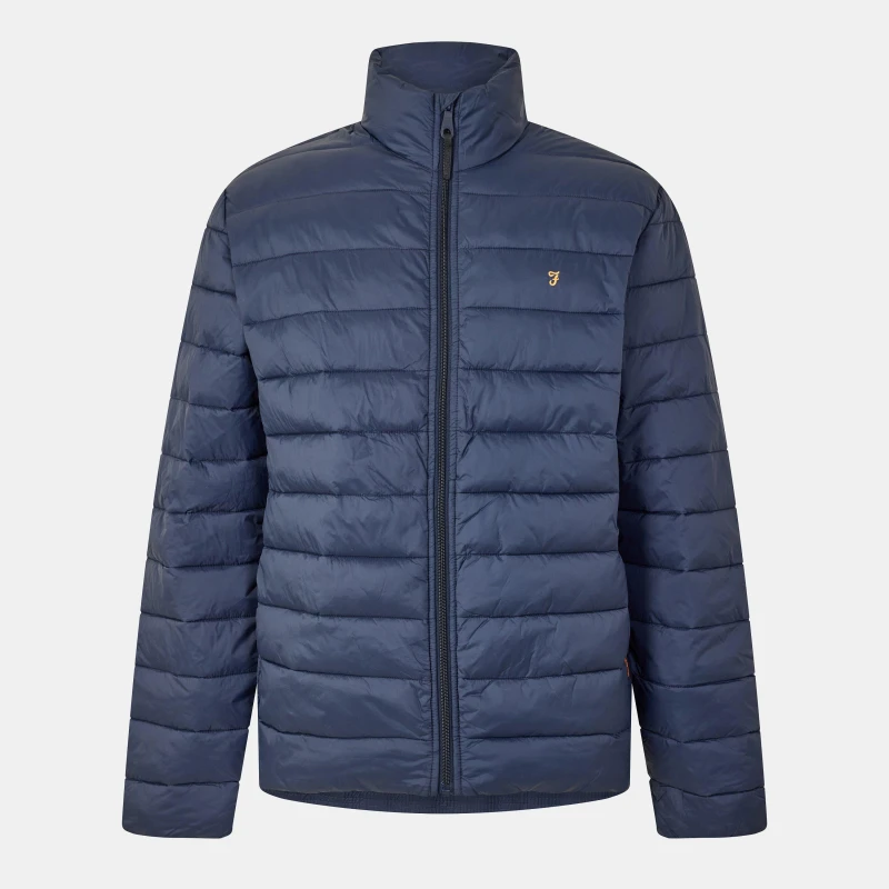Image of Farah Mens Joel Quilted Jacket True Navy male Small