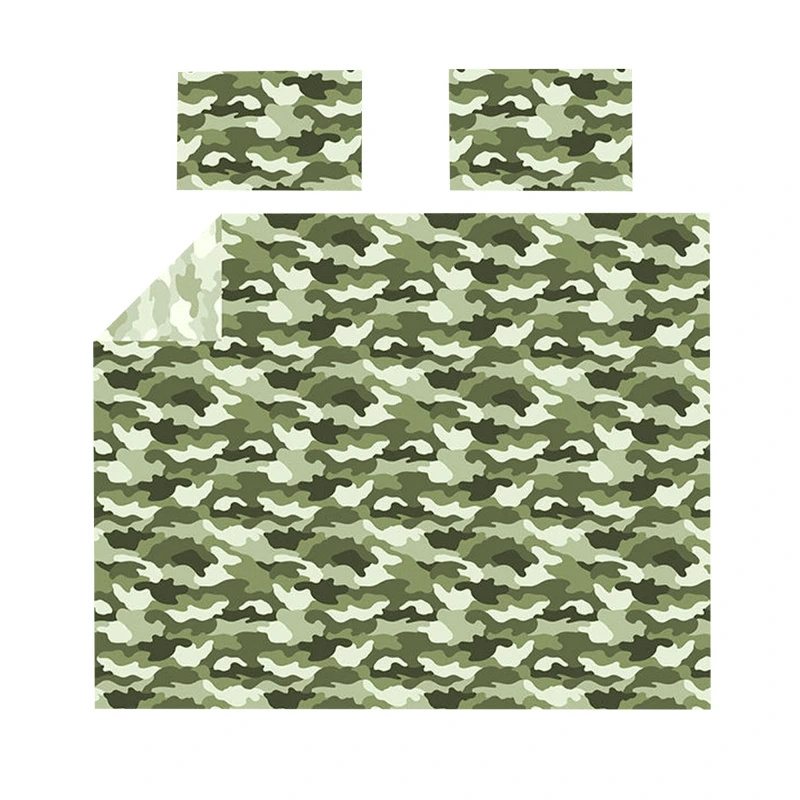 Image of Bedding & Beyond Camouflage Duvet Cover Set in Green Size: Single Green Unisex Single