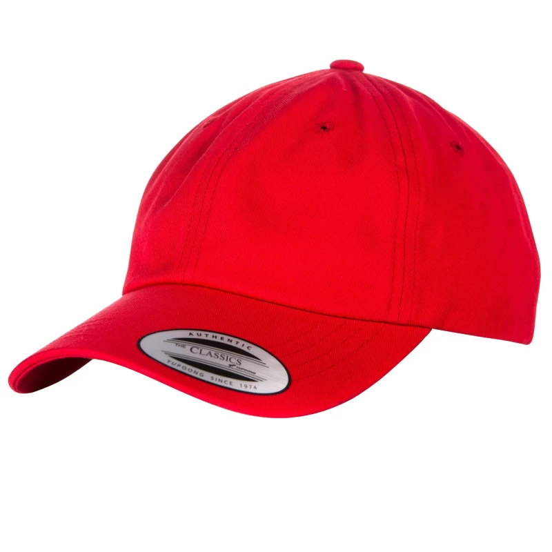 Image of Yupoong Mens Flexfit 6-panel Baseball Cap With Buckle Pack of 2 in Red Red Male One Size