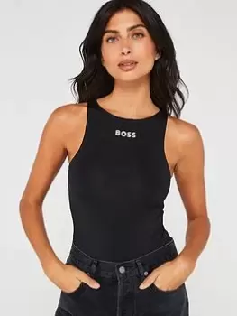 Image of BOSS Logo Bodysuit - Black, Size S, Women