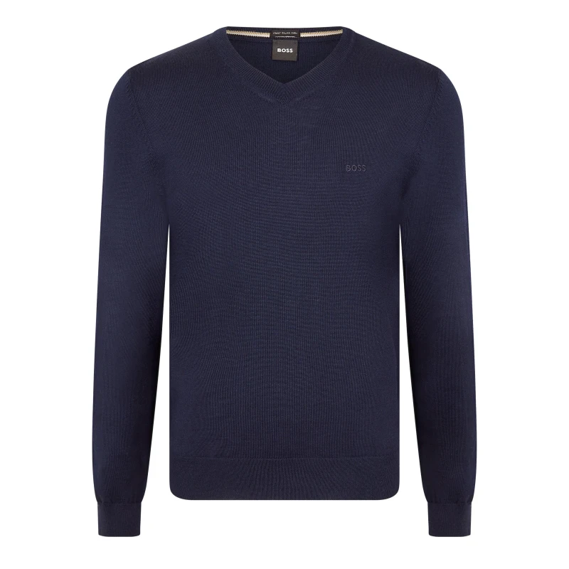 Image of Boss Mens Baram-L Crew Sweater Crew Sweaters S Blue 52320718350