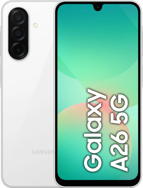 Image of Samsung Galaxy A26 5G Smartphone in White