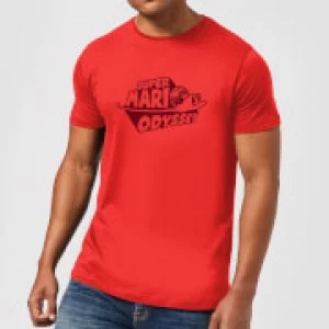 Image of Nintendo Super Mario Odyssey Logo Red T-Shirt - M - Red