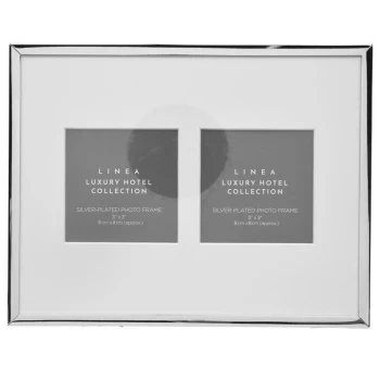 Image of Hotel Collection Silver Plated Multi-Aperture Photo Frame - Silver
