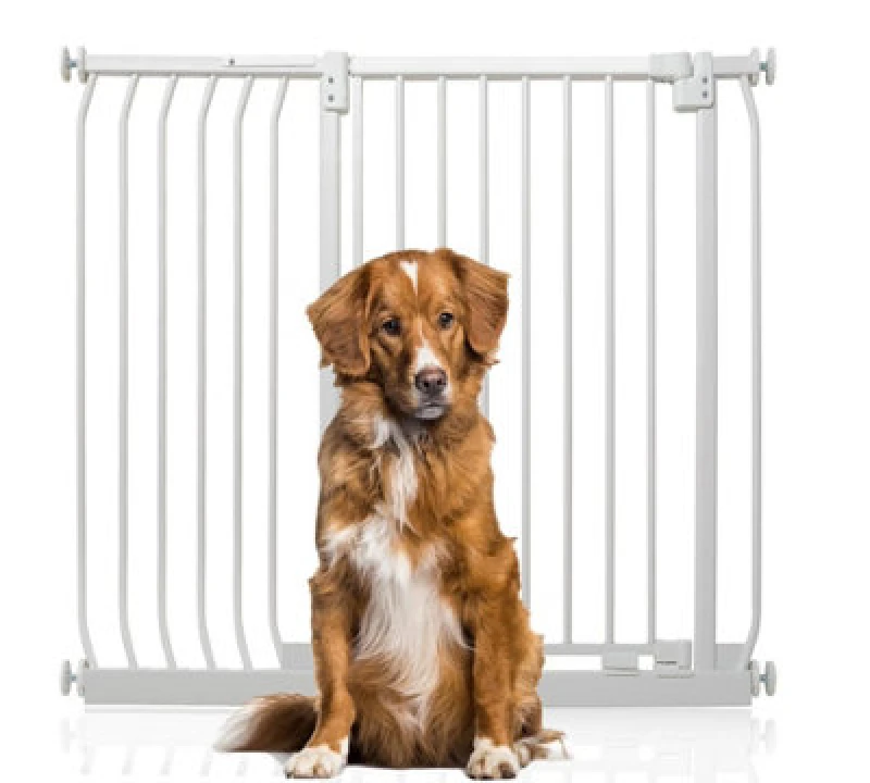 Image of Bettacare Extra Tall Elite Dog Gate, 107Cm - 116Cm, Matt White, Extra Tall 96.8Cm In Height, Pressure Fit Pet Gate