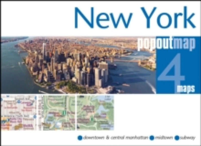 Image of New York PopOut Map - pocket size, pop up map of new york city Sheet map, folded