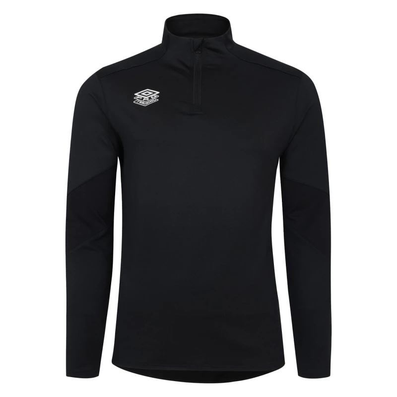 Image of Umbro Umbro Men Optimus Training Quarter Zip Midlayer in Black Size: Small Black S Male 5063693995362