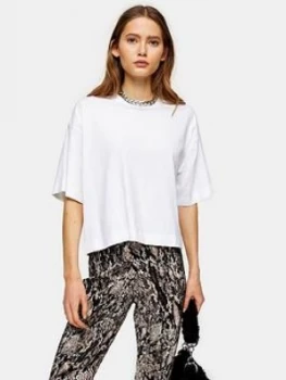 Image of Topshop Panel Boxy T- Shirt - White