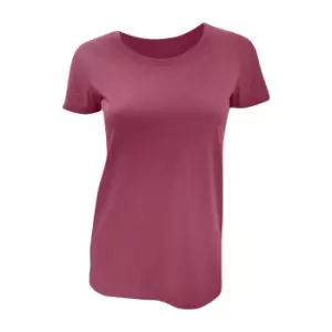Image of Bella Ladies/Womens Triblend Crew Neck T-Shirt (S) (Maroon Triblend)
