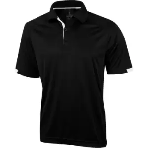 Image of Elevate Mens Kiso Short Sleeve Polo (XS) (Solid Black)