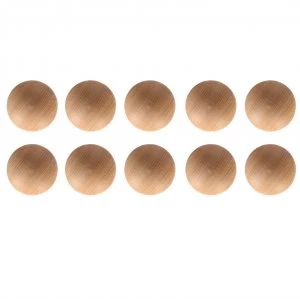 Image of Wickes Unvarnished Ring Door Knob - Pine 40mm Pack of 10