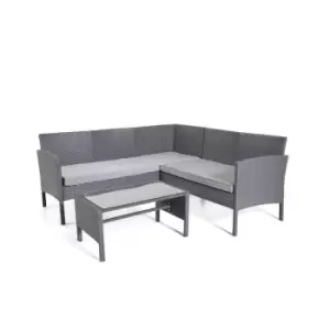 Image of Outdoor Living Lakewood Grey 5 seat rattan corner set