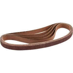 Image of Draper 13mm x 457mm Aluminium Oxide Sanding Belts 13mm x 457mm Assorted Pack of 5