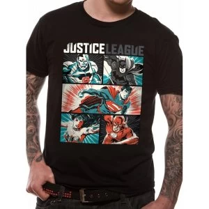 Image of Justice League Comics - Pop Art Mens Medium T-Shirt - Black