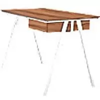 Image of Nautilus Designs Workstation Bdw/I201/Wh-Wn Walnut White 1,200 (W) X 600 (D) X 730 (H) X 730 - 730 (H) Mm