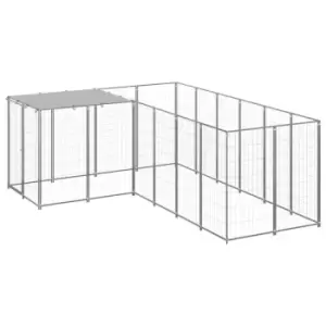 Image of Vidaxl Dog Kennel Silver 4.84 M Steel