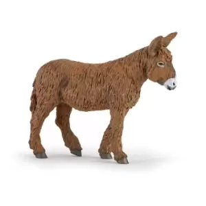 Image of Papo Farmyard Friends Poitou Donkey Toy Figure, 3 Years Or Above, Brown (51168)