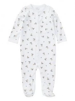 Image of Ralph Lauren Baby Boys Classic Bear Print All In One - White