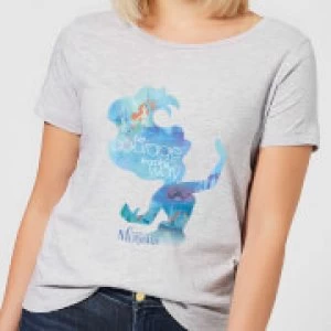 Image of Disney Princess Filled Silhouette Ariel Womens T-Shirt - Grey - S
