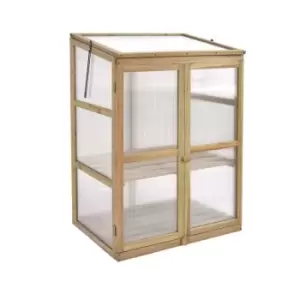 Image of Neo Large Wood Greenhouse Cold Frame Garden Flower Vegetable Planting Box Growhouse