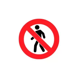 Image of PVC pictogram, no pedestrians, pack of 2, self-adhesive