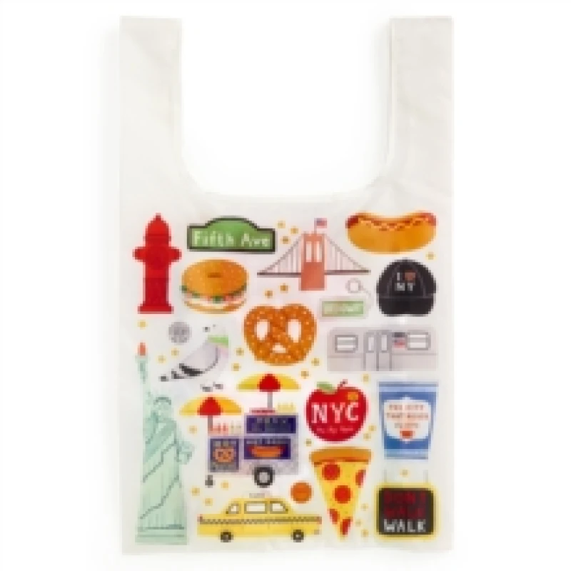 Image of The Big Apple Packable Nylon Tote Bag. Novelty book. By Galison Books