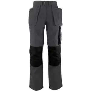 Image of Alexandra Womens/Ladies Tungsten Holster Work Trousers (8R) (Grey/Black) - Grey/Black