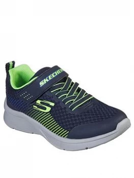 Image of Skechers Boys Microspec Trainers - Navy, Size 11 Younger