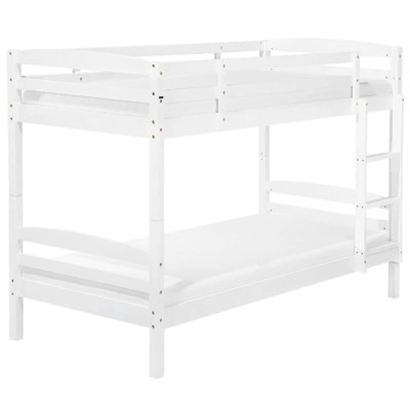 Image of Beliani Bunk Bed Wood Regat 90 X 200 Cm (Eu Single) White