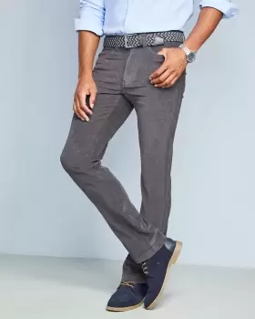 Image of Cotton Traders Mens Stretch Cord Jeans in Grey