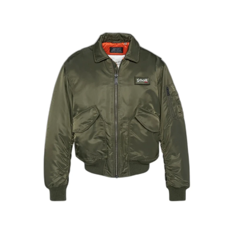 Image of Schott Recycled nylon jacket Schott CWU Original Vert Male XL