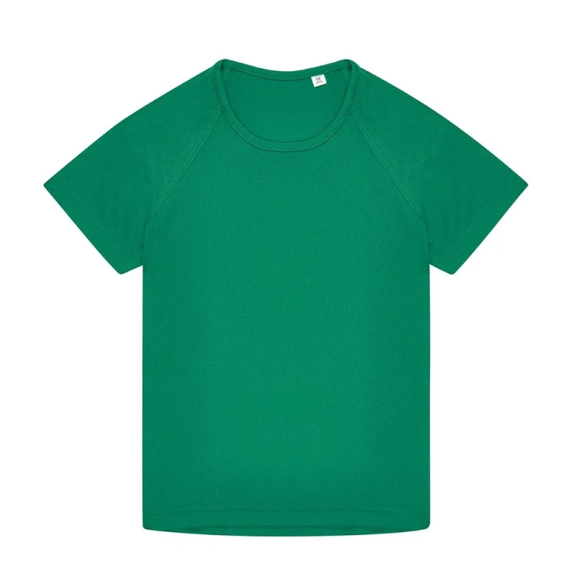 Image of B&C Active T-Shirt in Green Size: 12-13 Years Green Unisex 12-13 Years