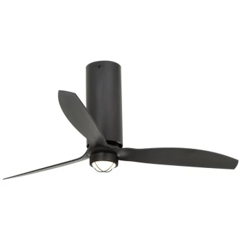 Image of Faro TUBE - LED Matt Black Ceiling with DC Motor, 3000K